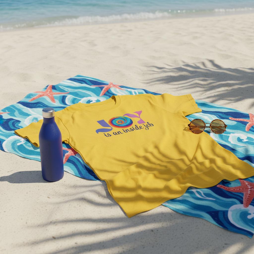 Uplifting Fun Cotton T-shirt - Joy is an inside job